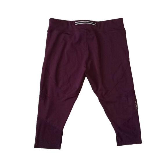 RAG High Waisted Mesh Panels Capri Length Plus Size Active Leggings Women's 2X - Picture 2 of 12